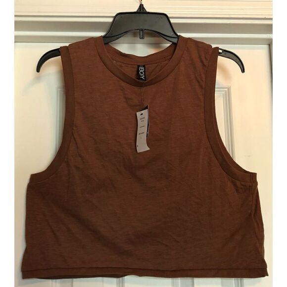 COTTON ON BODY - L Sz L Cropped Tank Top w/Crew Neck & Cut-In Sleeves CUTE & NWT - Picture 10 of 14